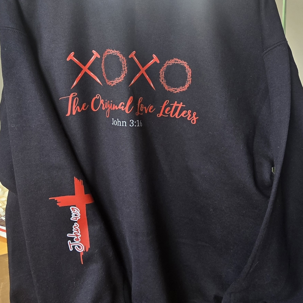 XOXO Black Crew Neck Sweater
